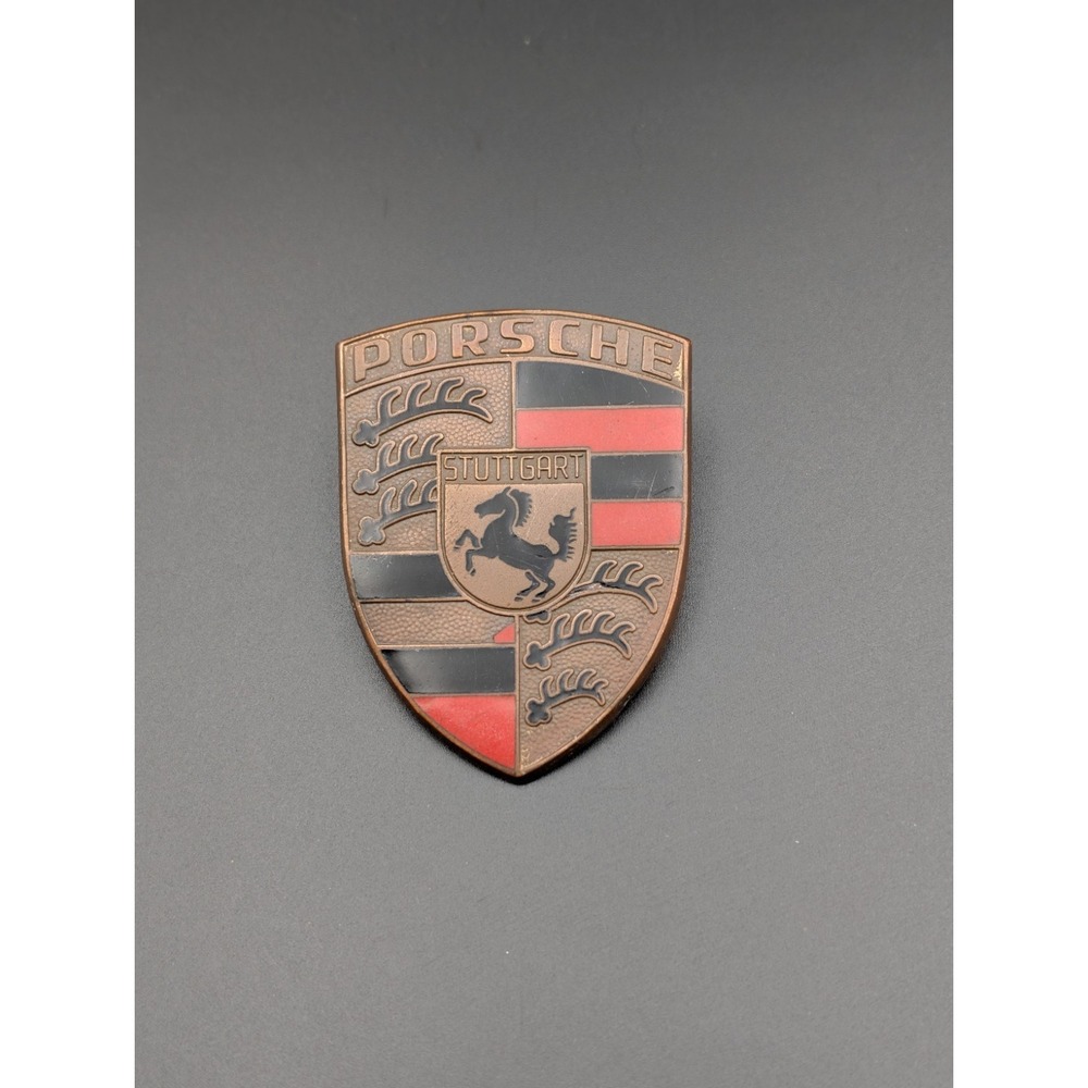 1965-74 Porsche Early 911 912 Orange Bar Hood Crest Badge Emblem LWB SWB